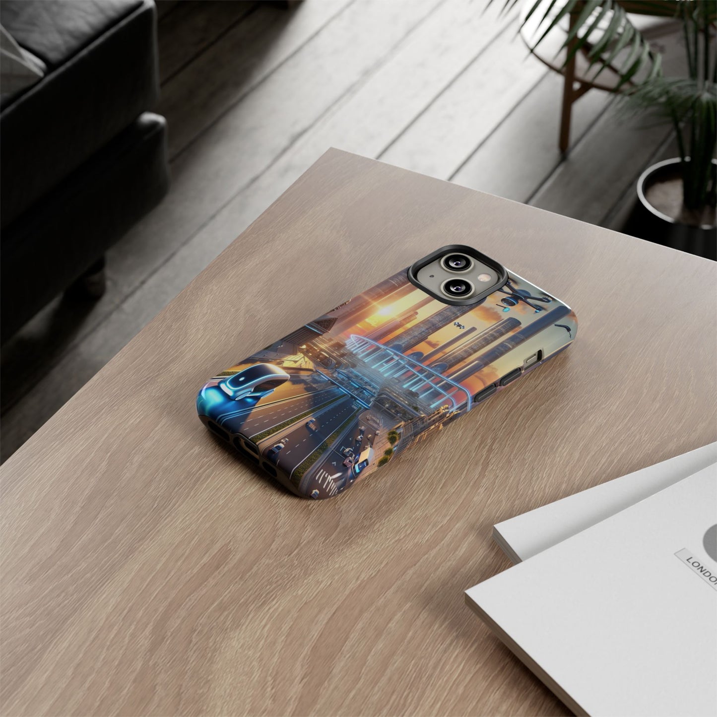Futuristic Cityscape Unveiled - Phone Case