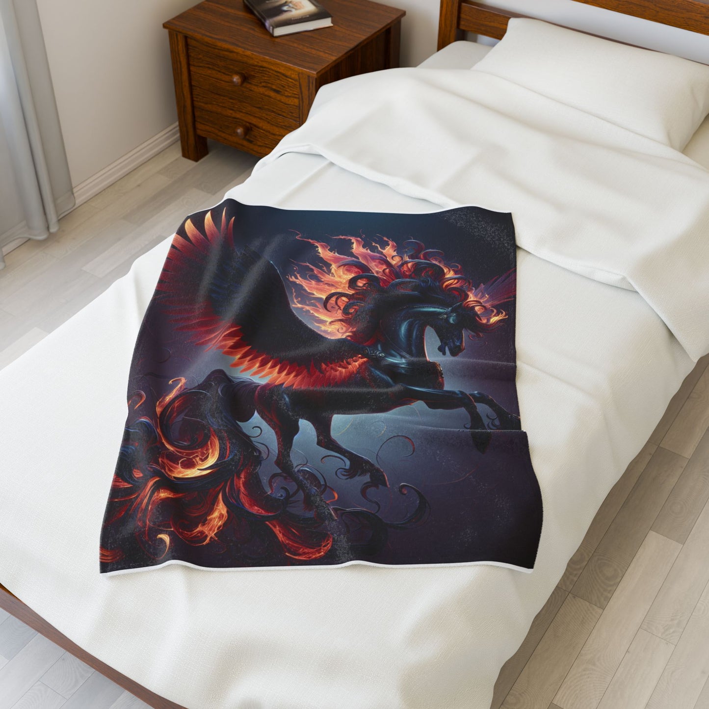 Fiery Pegasus Majesty- Plush Blanket