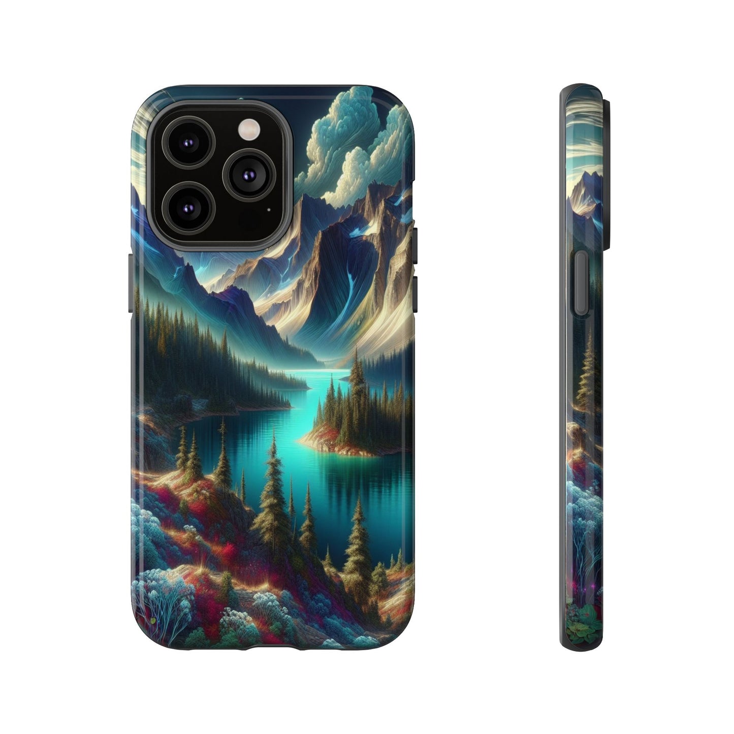 Custom ProtectiveMajestic Peaks and Tranquil WatersIphone Case Compatible With Iphone 16 15 14 - Phone Cover