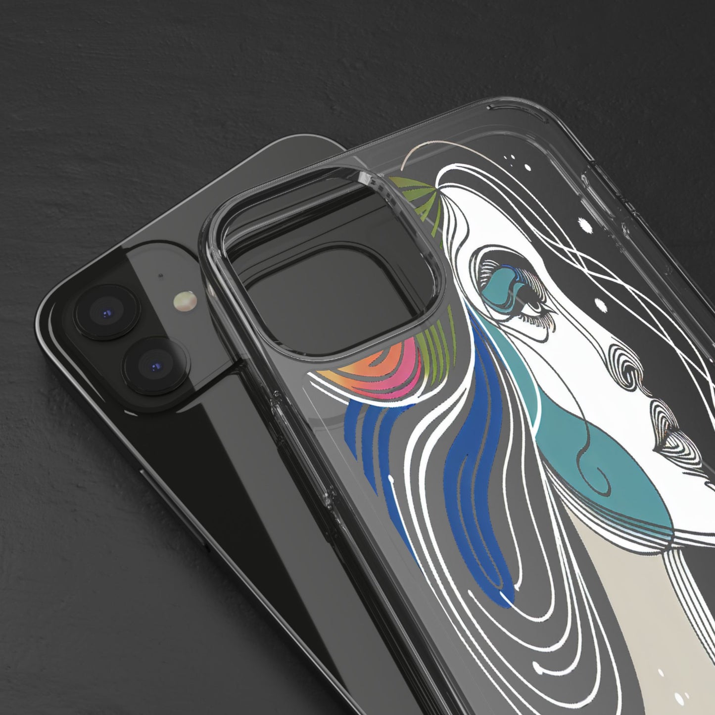 Transparent Portrait of Imagination Iphone Case Compatible With Iphone 16 15 14 - Clear Phone Cover