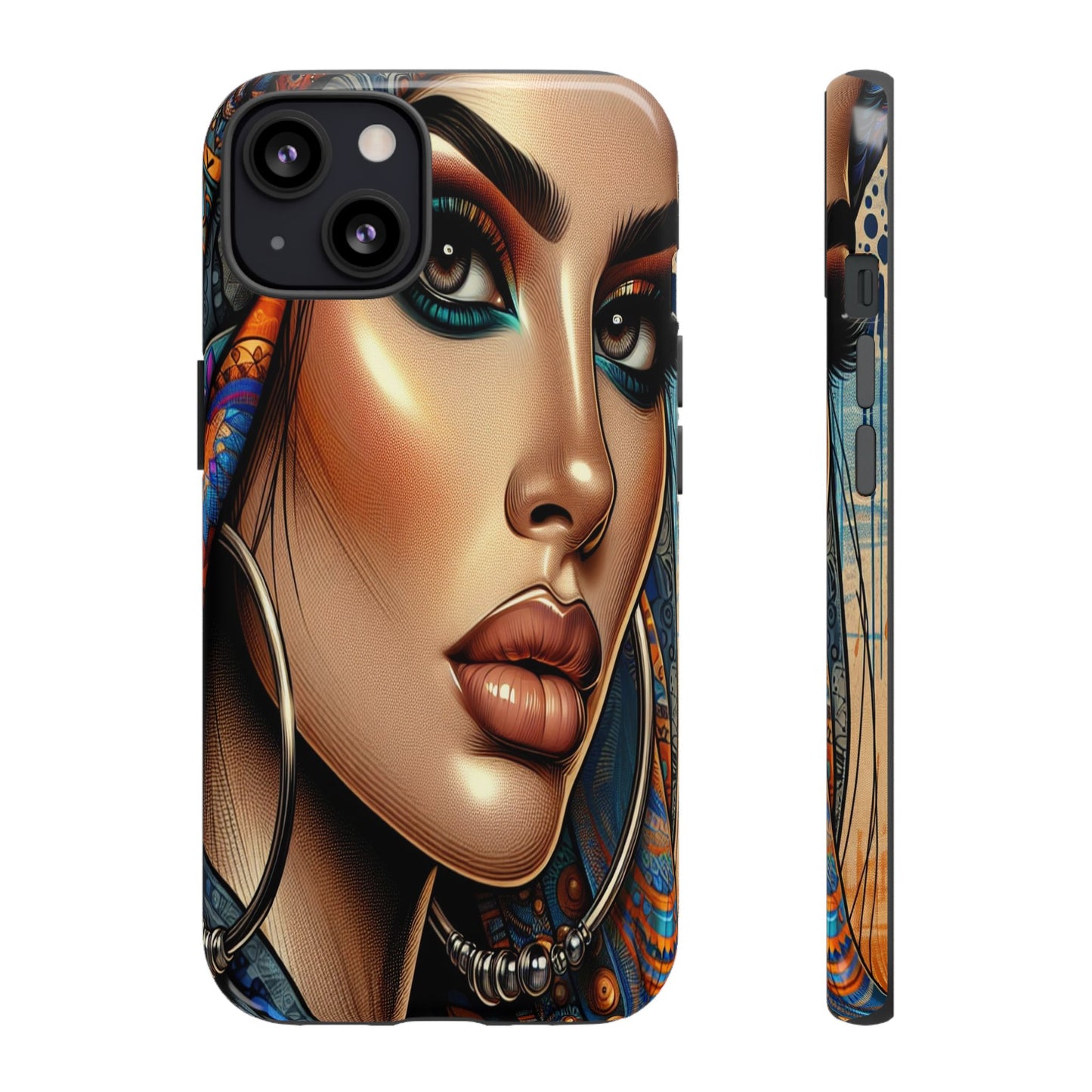 Protective Mystical Portrait in Patterns Iphone Case Compatible With Iphone 16 15 14 - Phone Cover