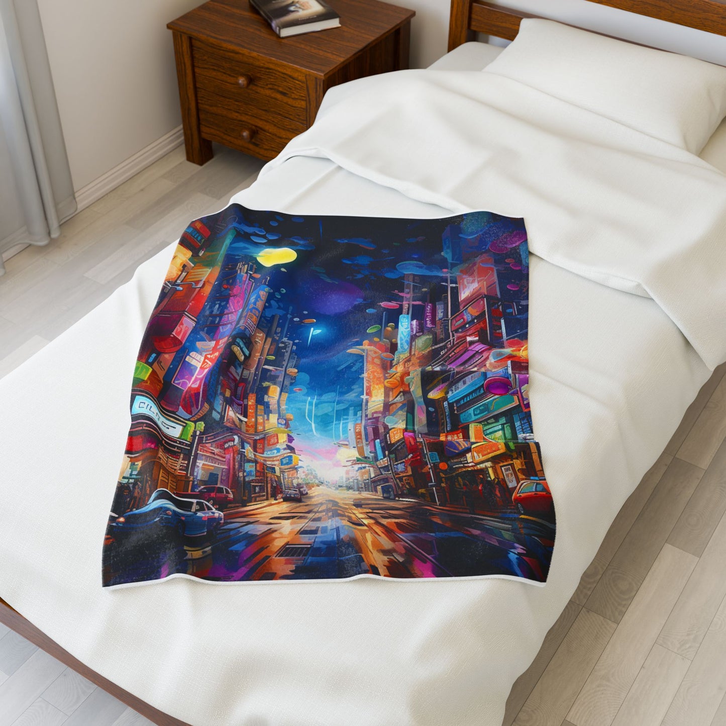 City Pulse at Dusk- Plush Blanket