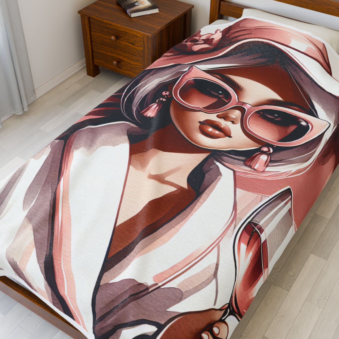 Chic Rosé Moment - Plush Blanket