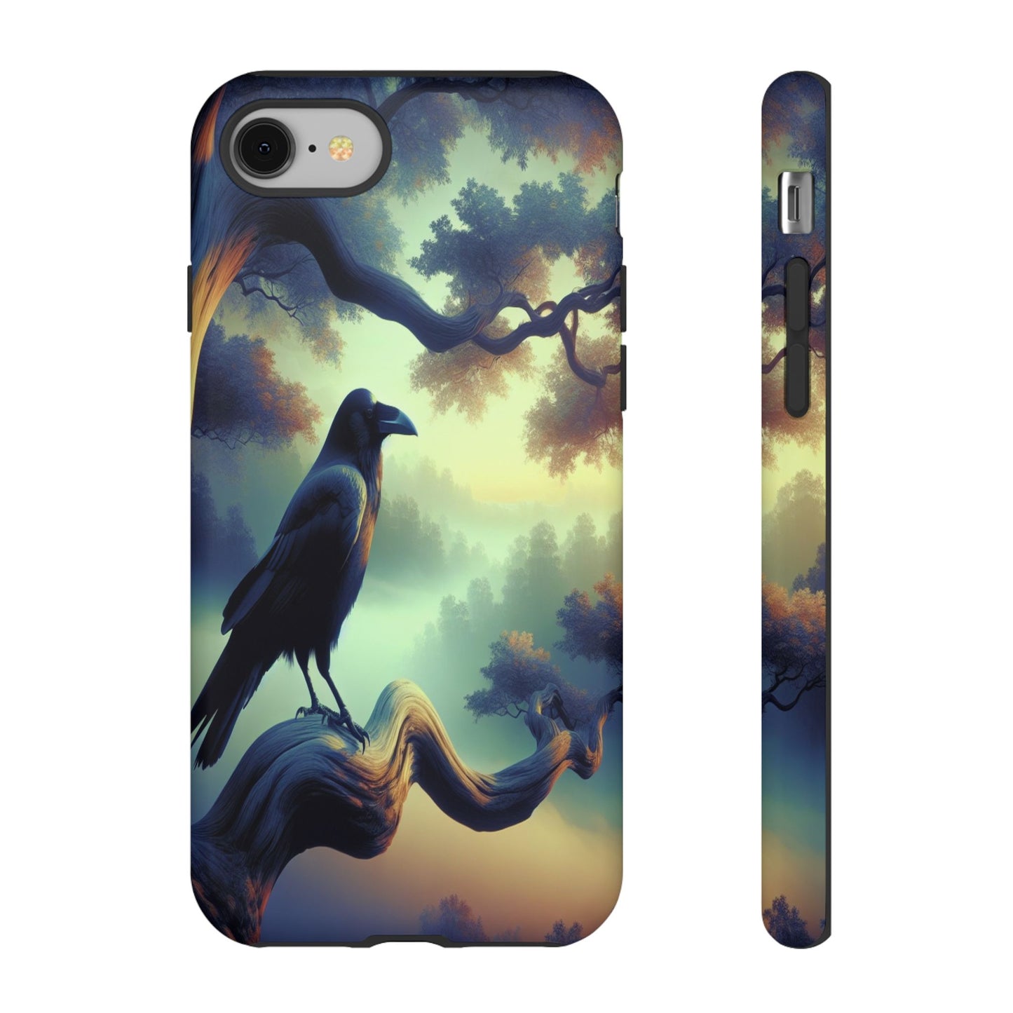 Raven in the Misty Forest - Phone Case