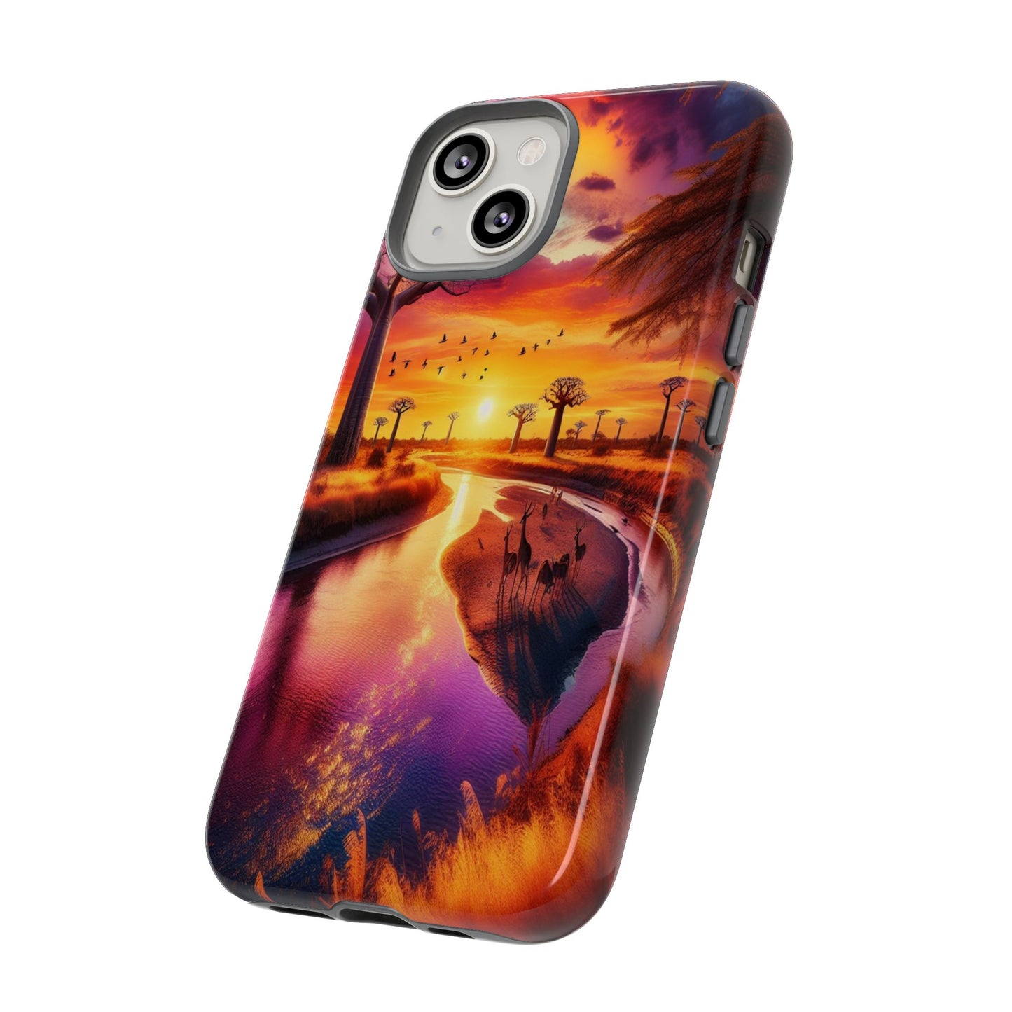 Journey Through Radiant Savannah - Phone Case