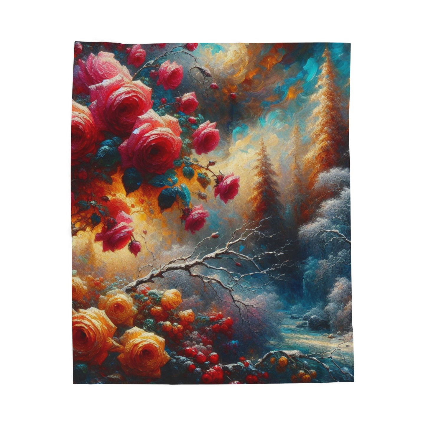 Rose Garden Fantasy - Plush Blanket