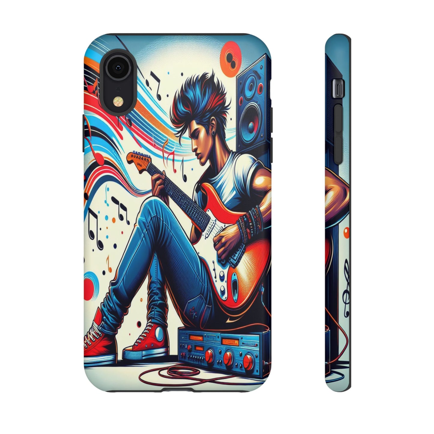 Protective Guitar Rhythms and Colorful Tunes Iphone Case Compatible With Iphone 16 15 14 - Phone Cover