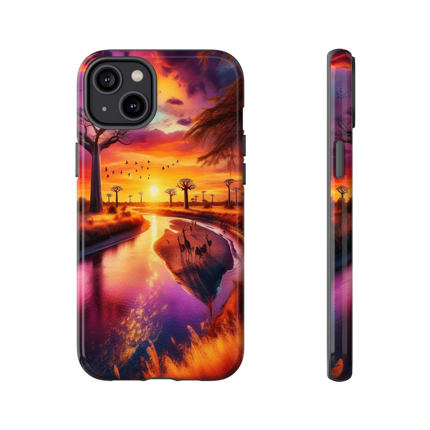 Journey Through Radiant Savannah - Phone Case