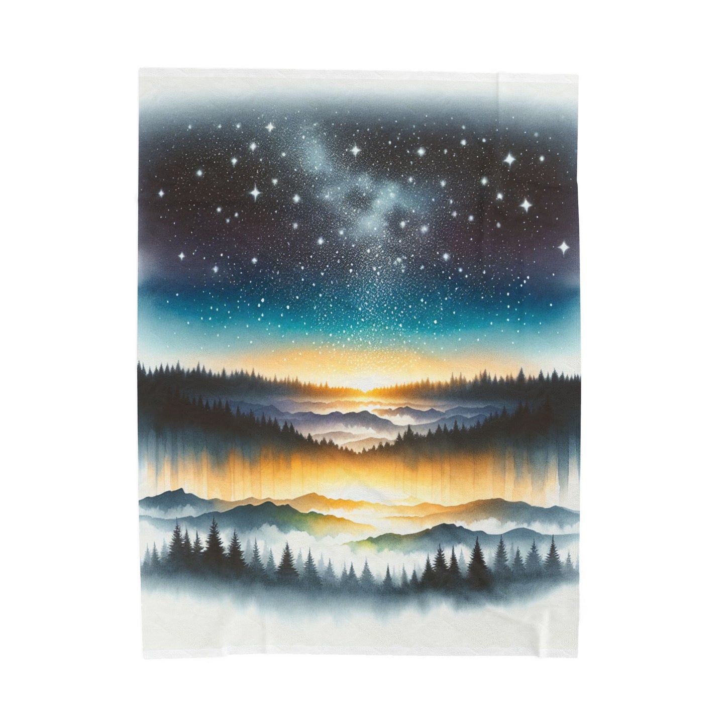 Starlit Mystique Vista - Plush Blanket
