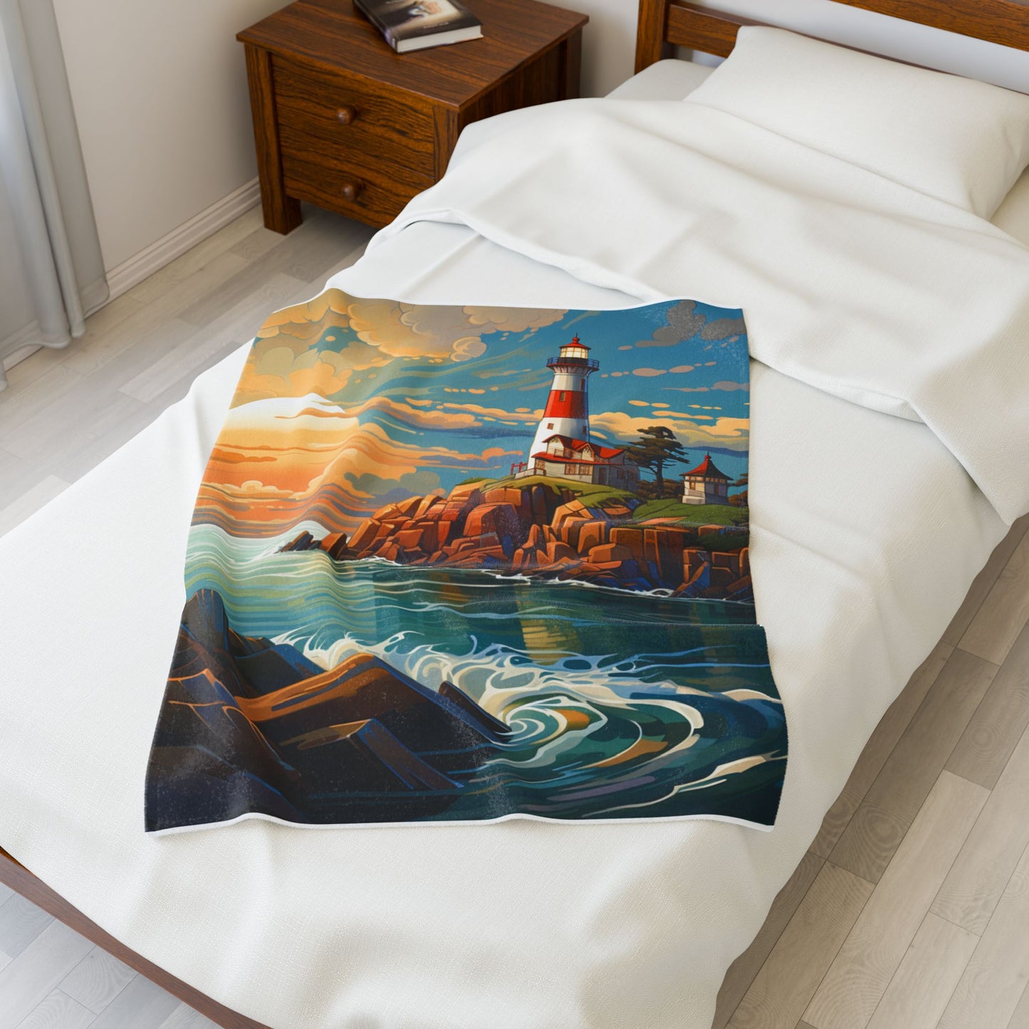 Guiding Light at Dawn- Plush Blanket
