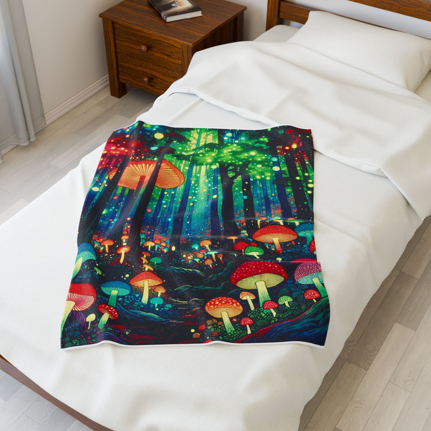 Mushroom Wonderland - Plush Blanket