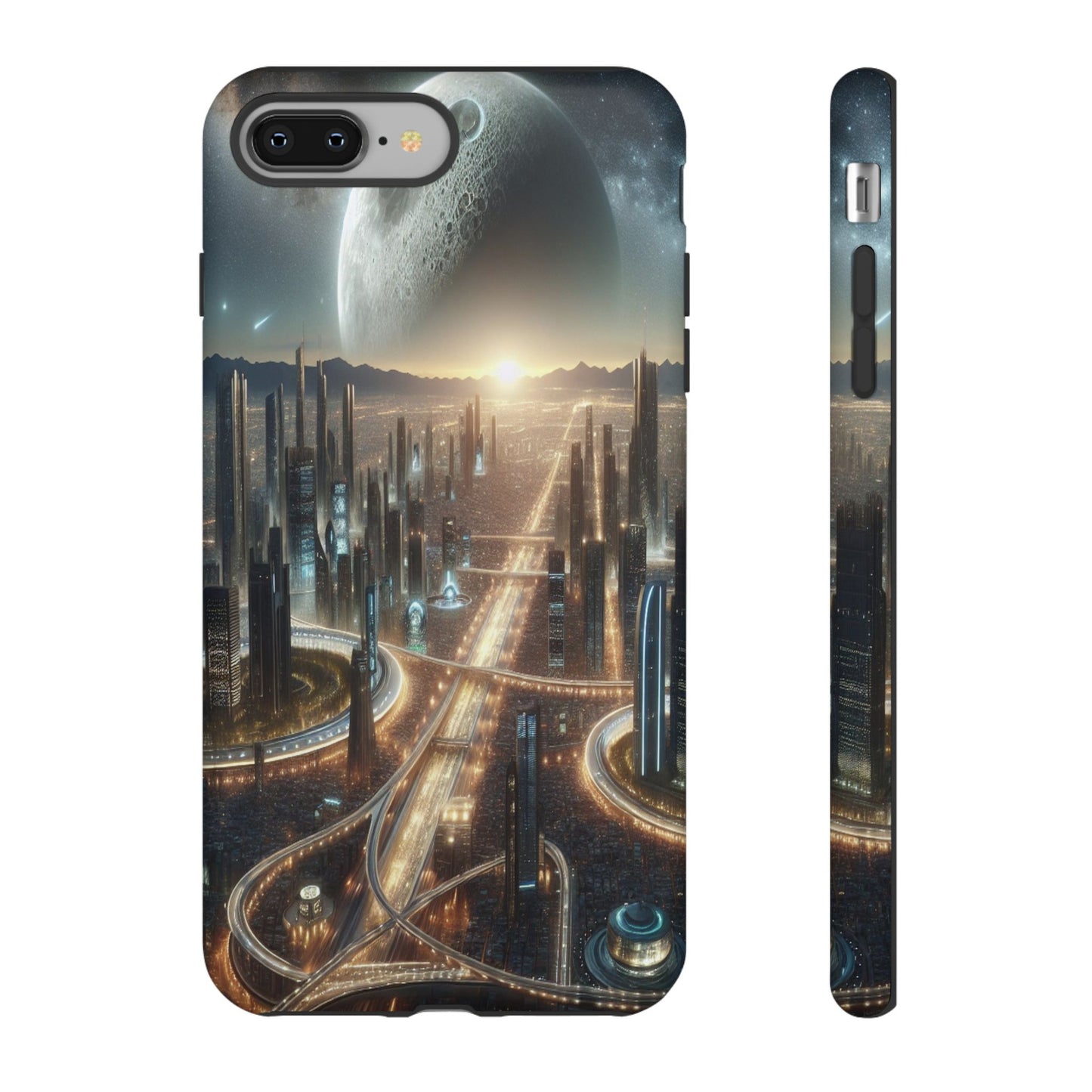 Protective Celestial Cityscape Iphone Case Compatible With Iphone 16 15 14 - Phone Cover