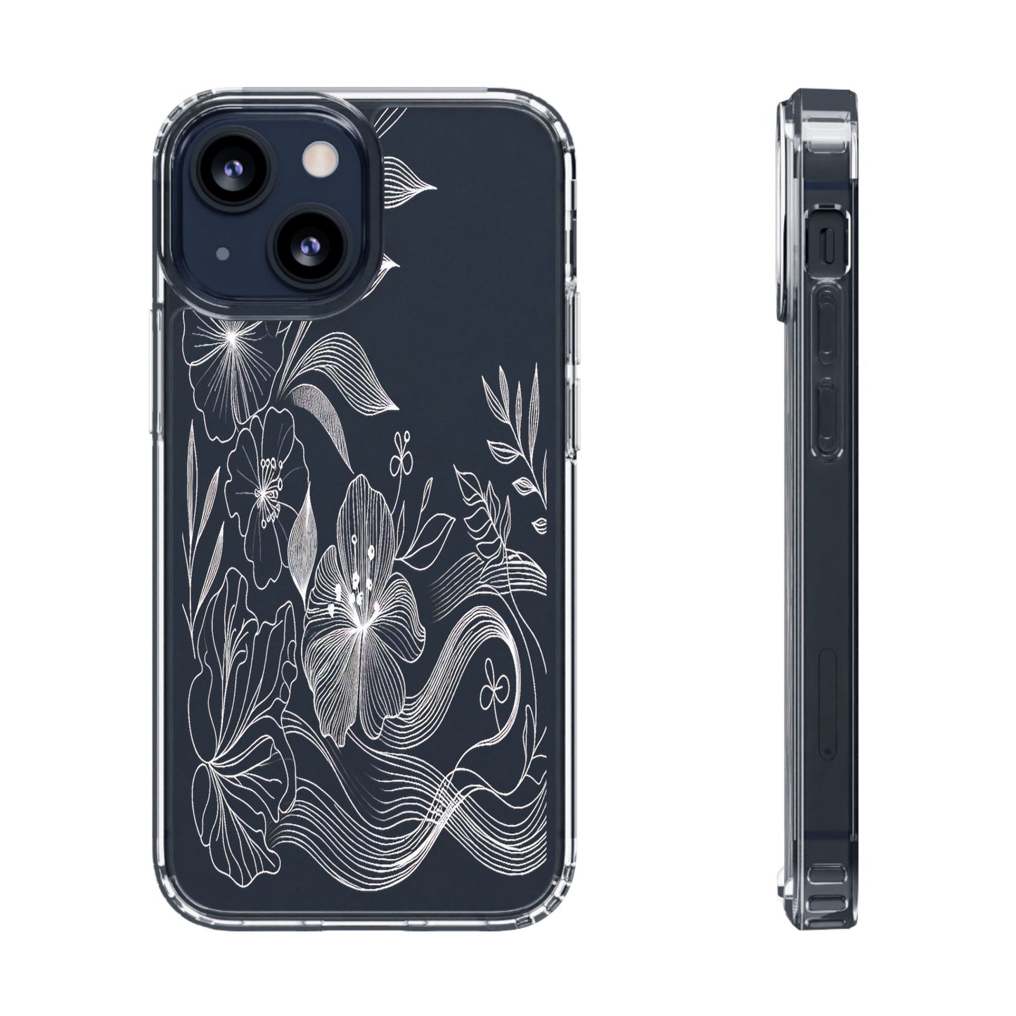 Transparent Petals in Motion Iphone Case Compatible With Iphone 16 15 14 - Clear Phone Cover