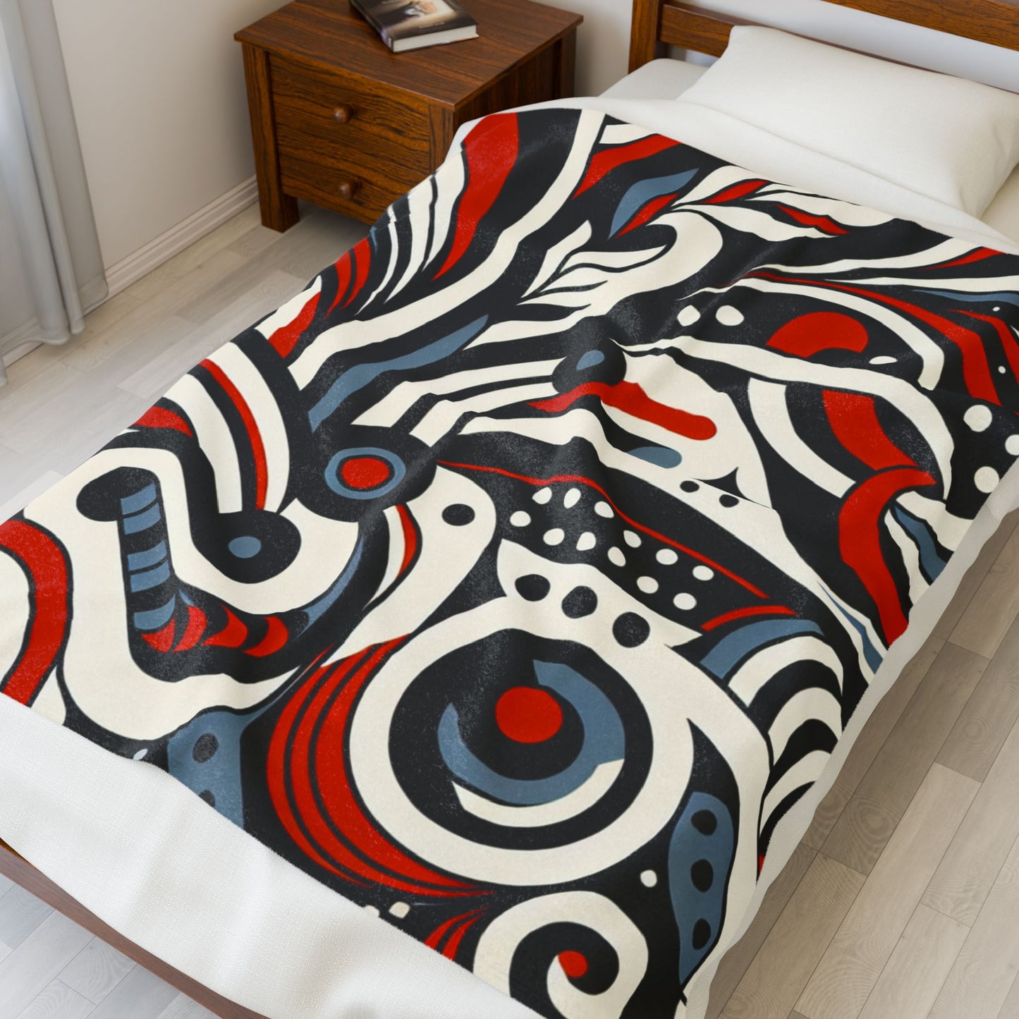 Circles and Curves in Motion - Plush Blanket