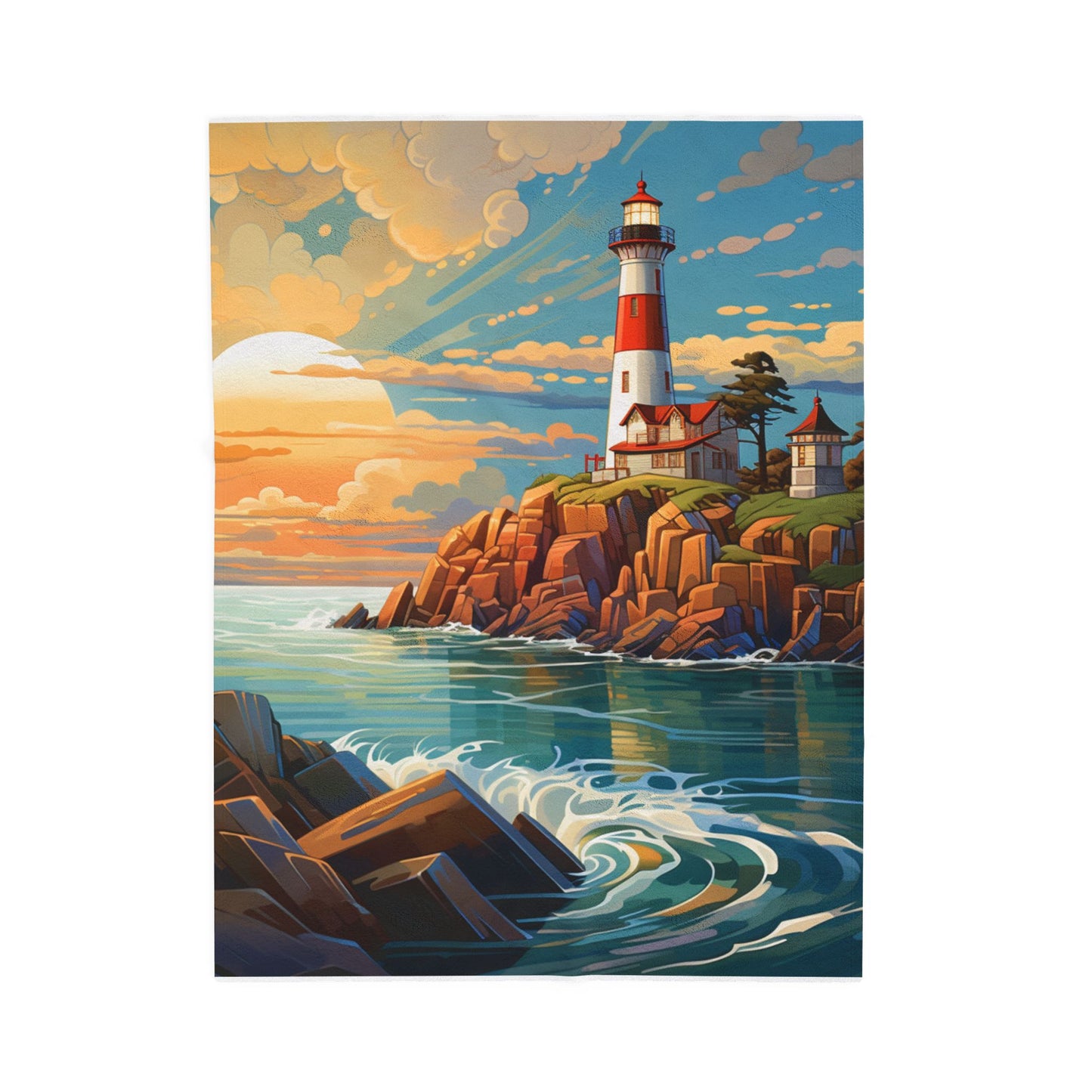 Guiding Light at Dawn- Plush Blanket