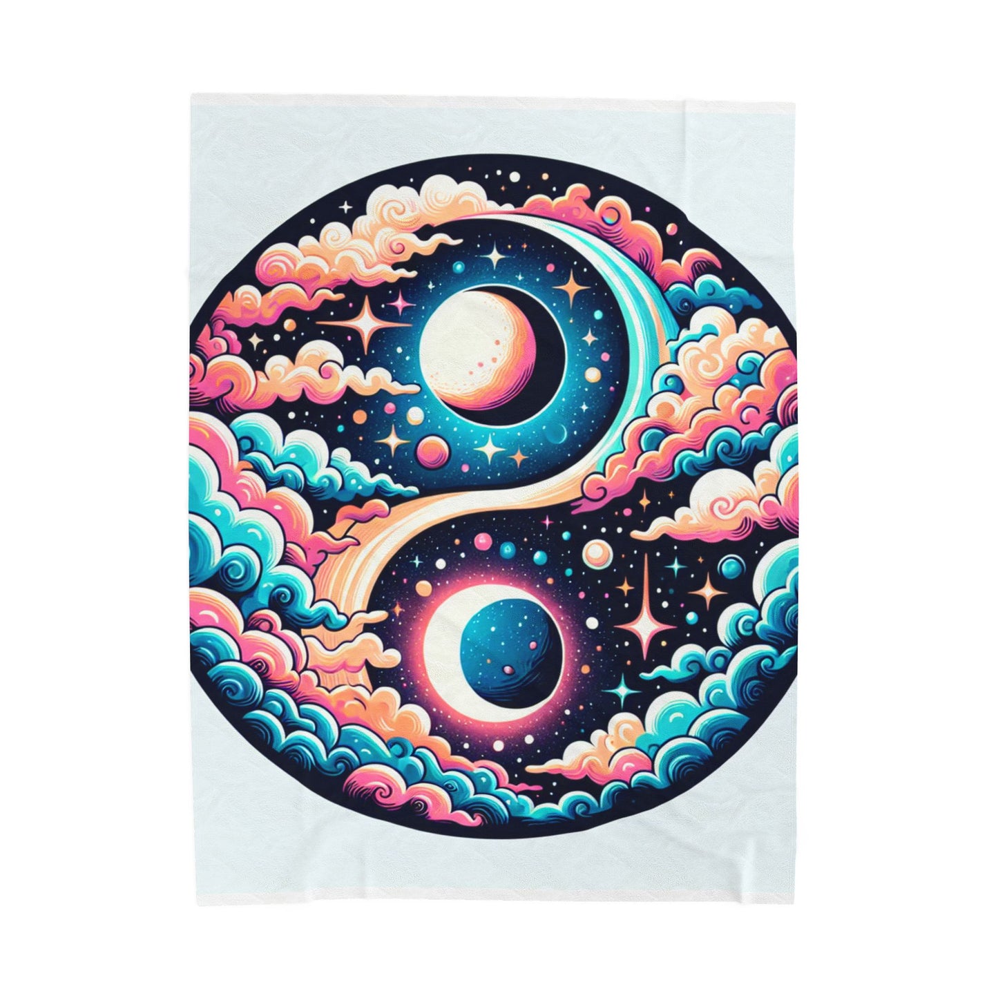 Cosmic Balance Unveiled - Plush Blanket