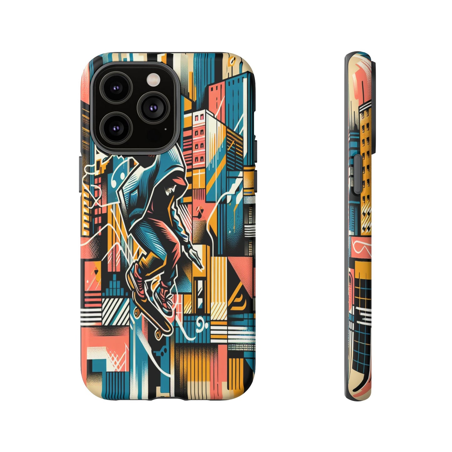Skater in the Cityscape - Phone Case