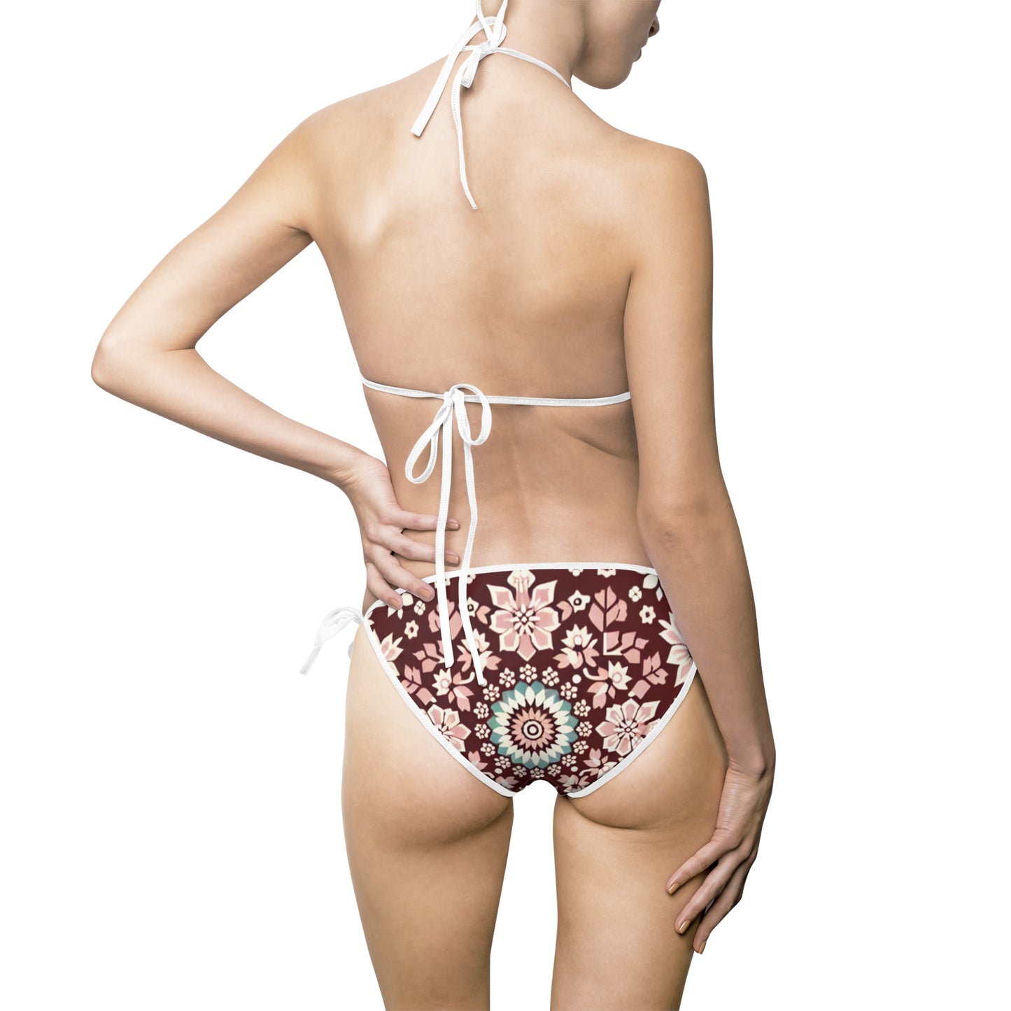 Women's Circular Tapestry of Spring Bikini Swimsuit