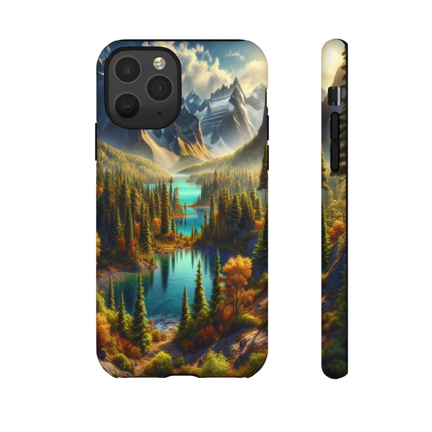 Radiant Peaks and Tranquil Waters - Phone Case