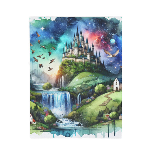 Enchanted Landscape of Dreams - Plush Blanket