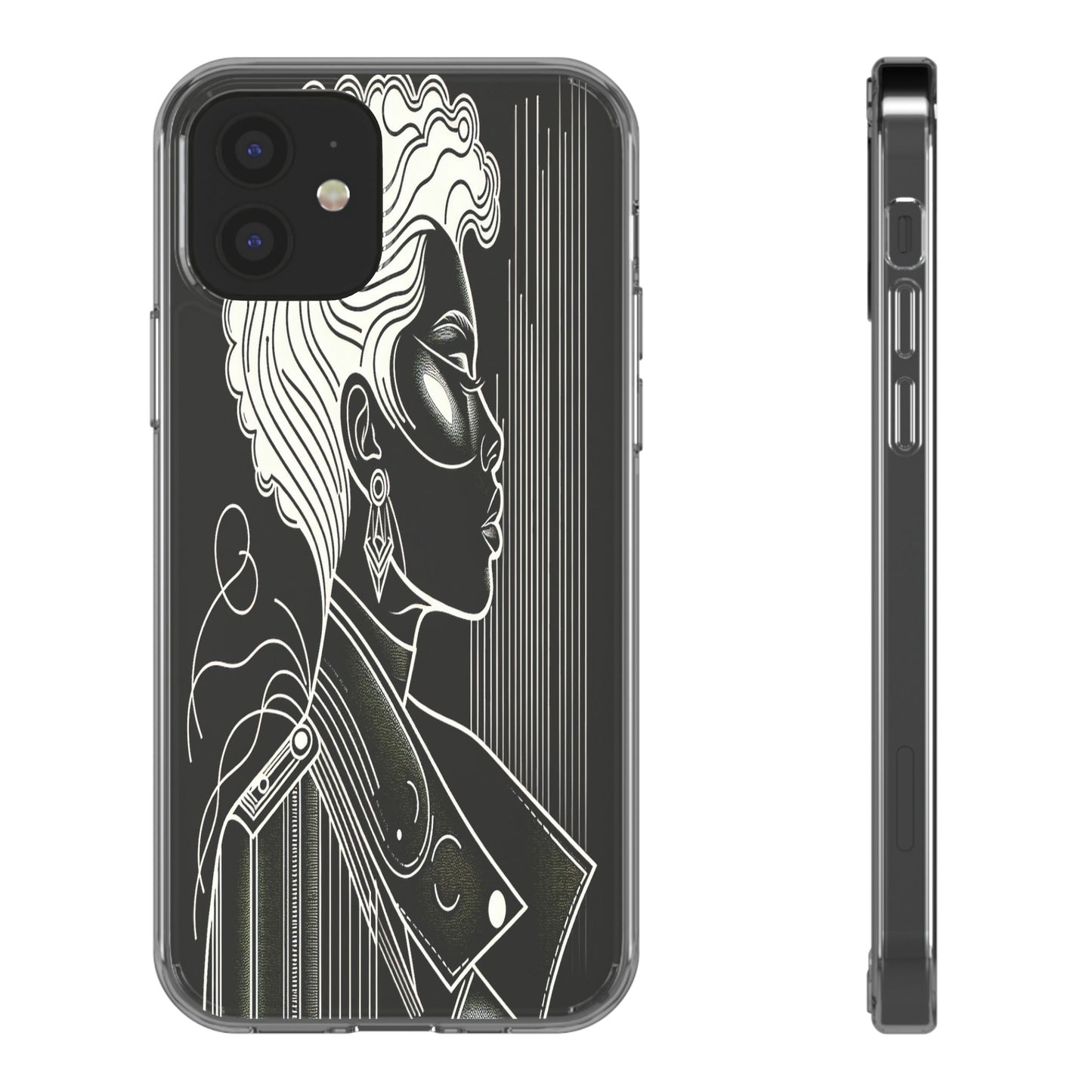 Transparent Eloquent Contours Iphone Case Compatible With Iphone 16 15 14 - Clear Phone Cover