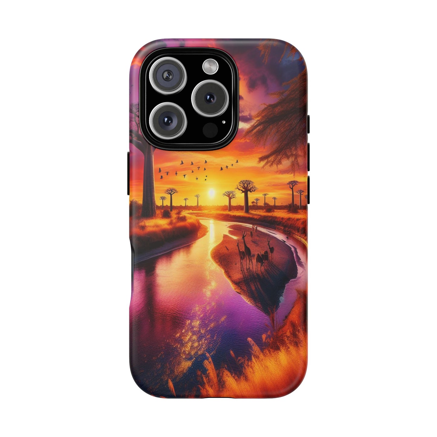Journey Through Radiant Savannah - Phone Case