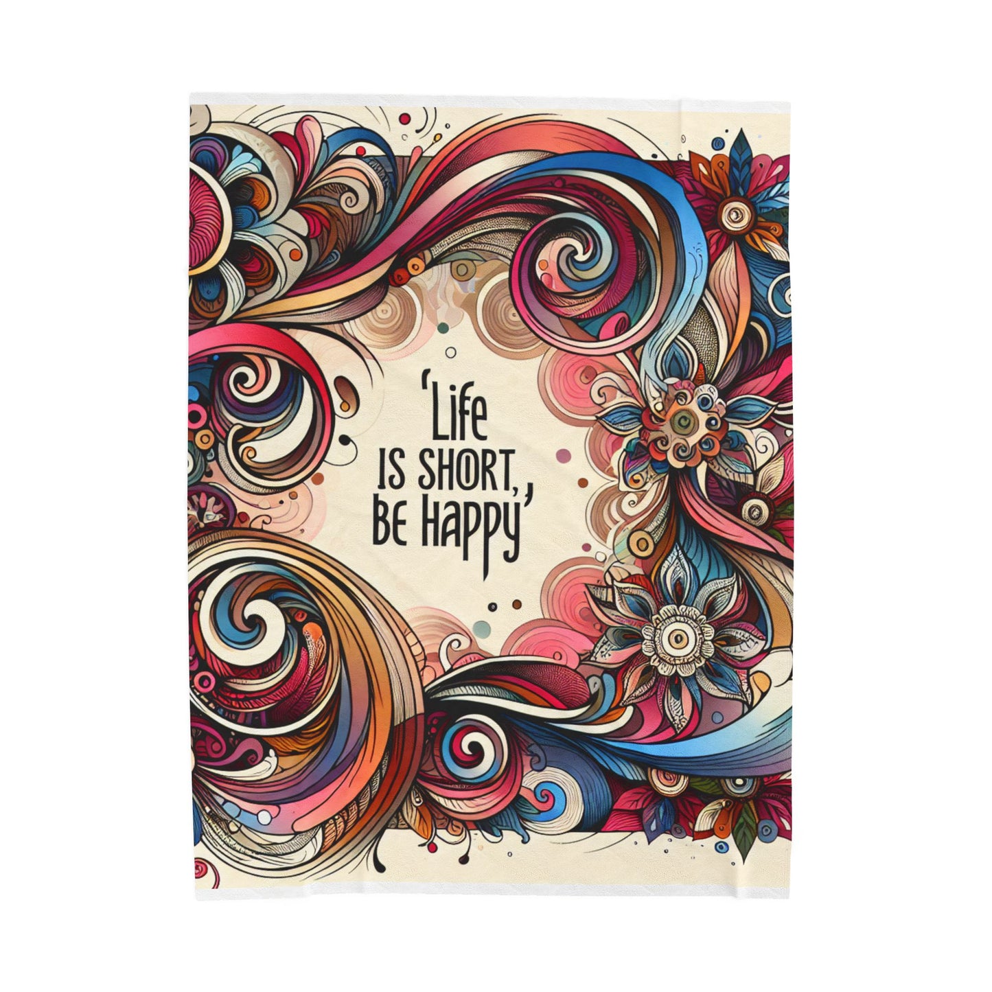Life's Joyful Flourish - Plush Blanket