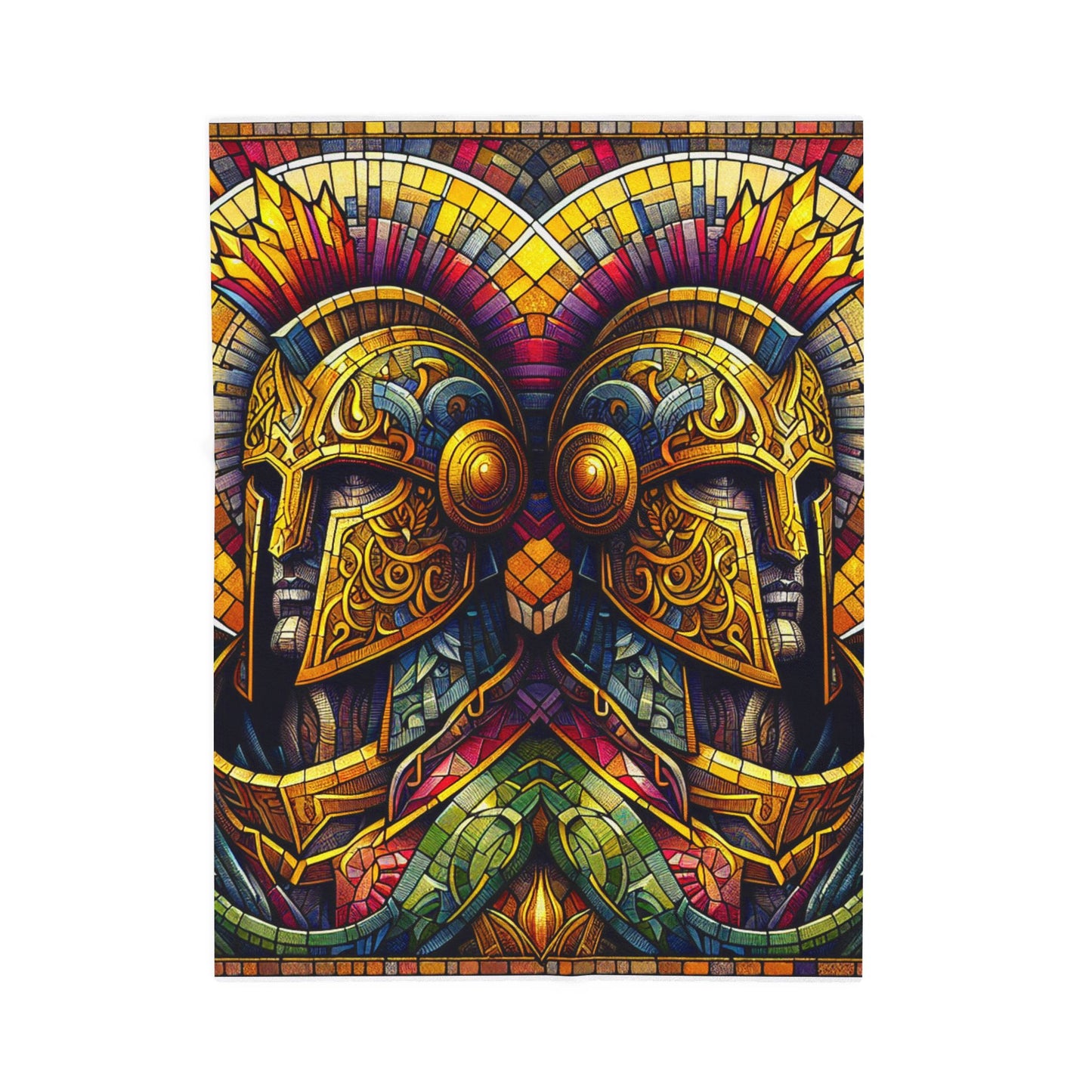 Guardians in Mosaic Armor - Plush Blanket