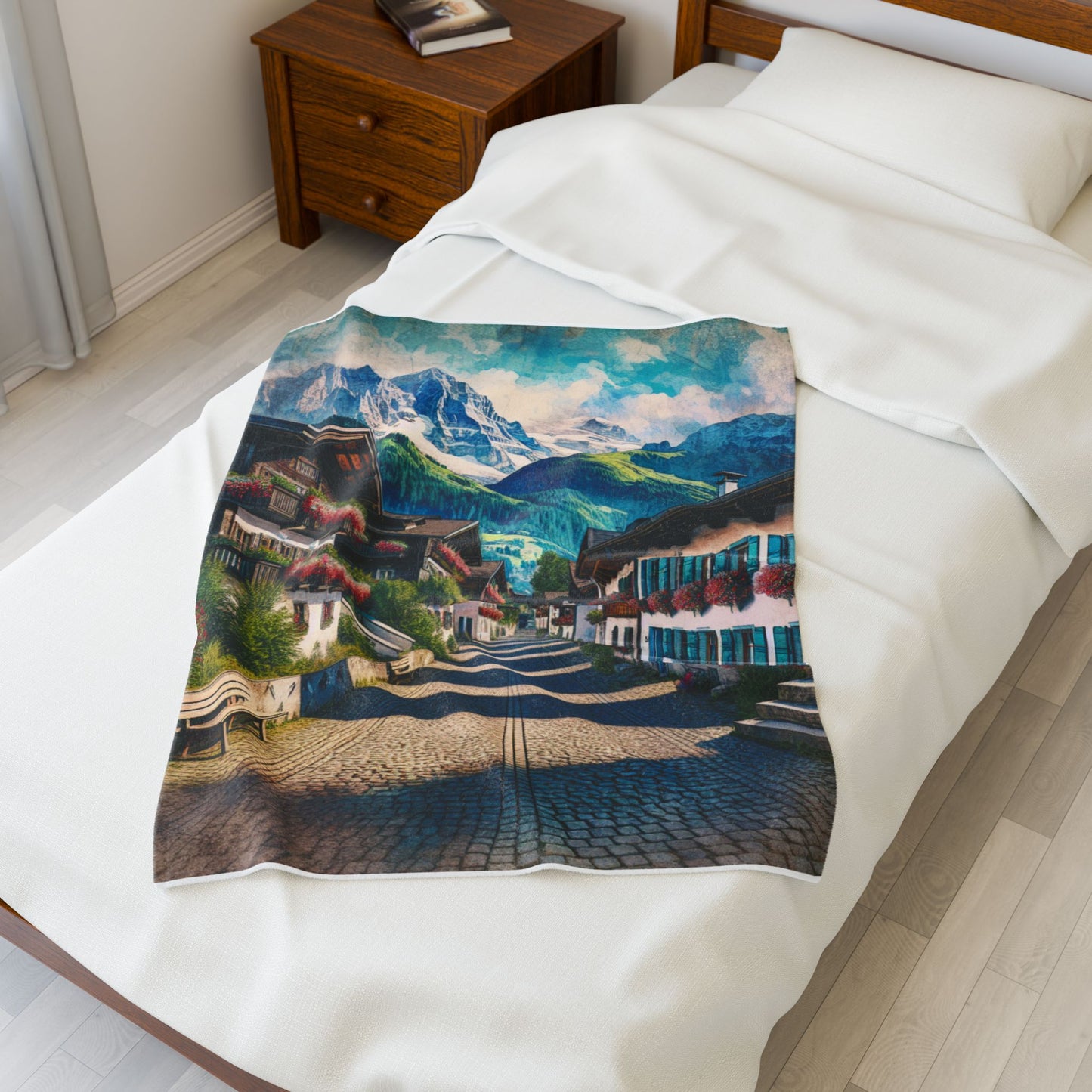 Charming Village Retreat - Plush Blanket