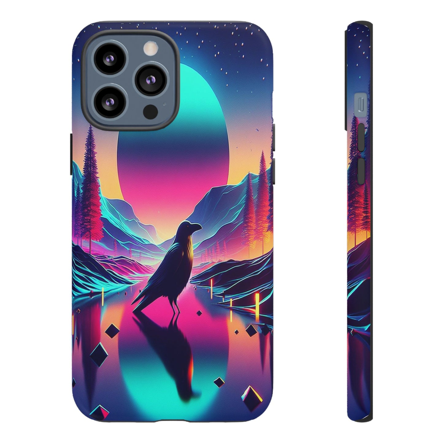 Celestial Horizon with Raven - Phone Case