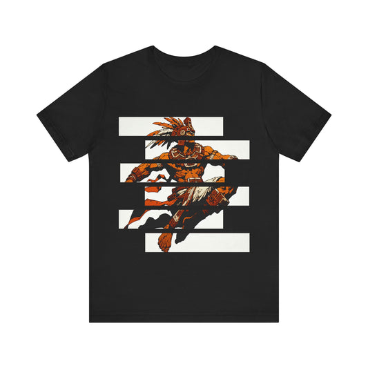 Aztec Warrior Depiction - Jersey Short Sleeve Tee