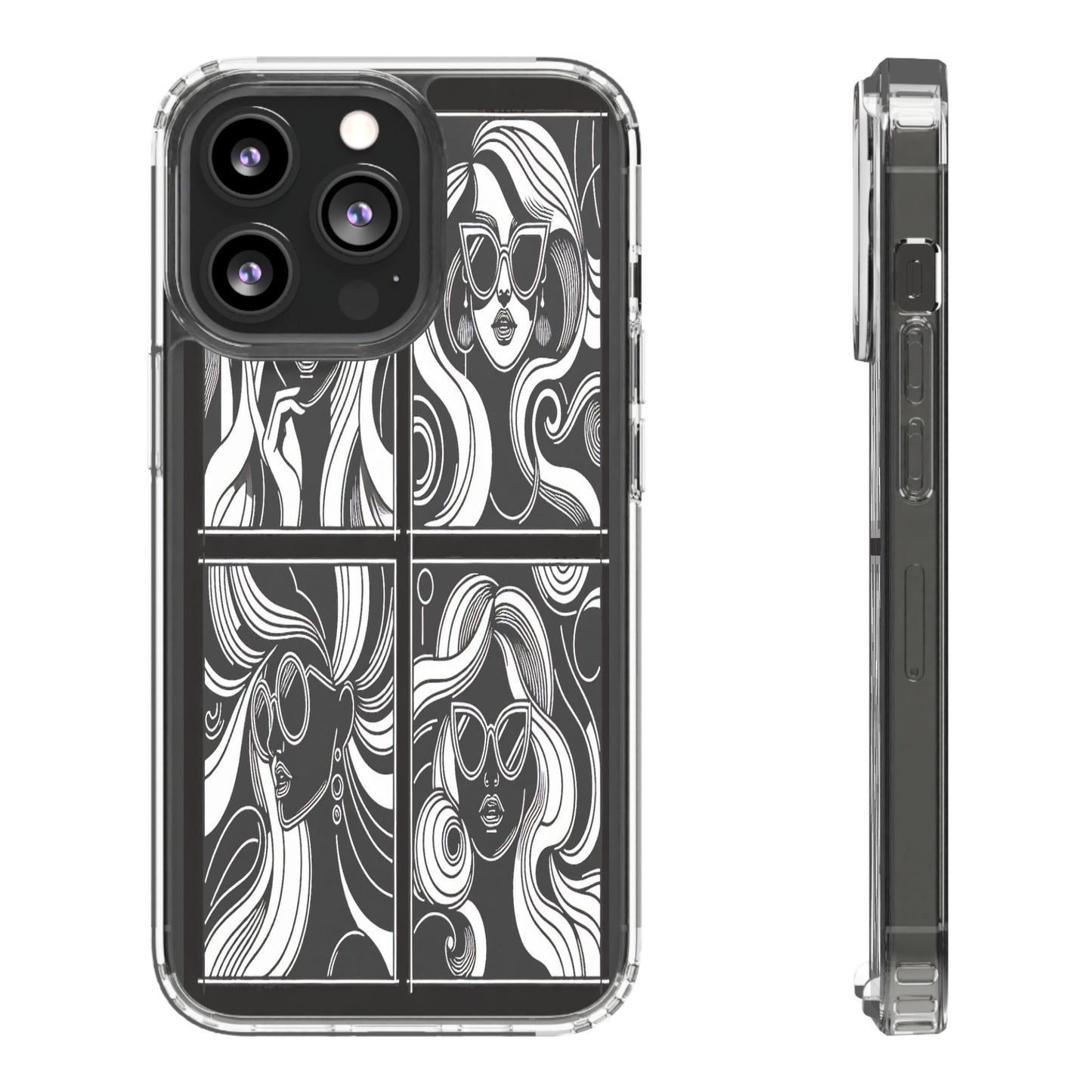Transparent Chic Visionaries Iphone Case Compatible With Iphone 16 15 14 - Clear Phone Cover