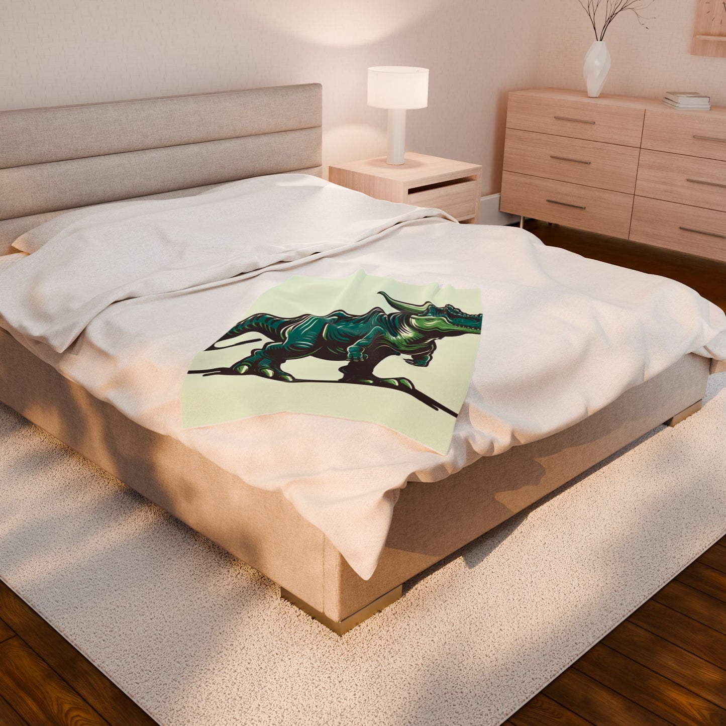 Prehistoric Stride- Plush Blanket