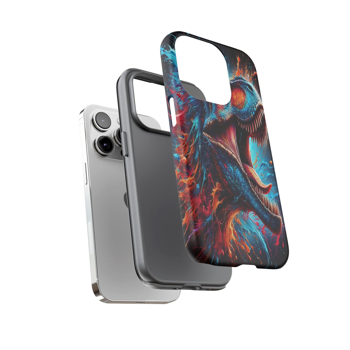 Colorburst Dinosaur Roar - Phone Case