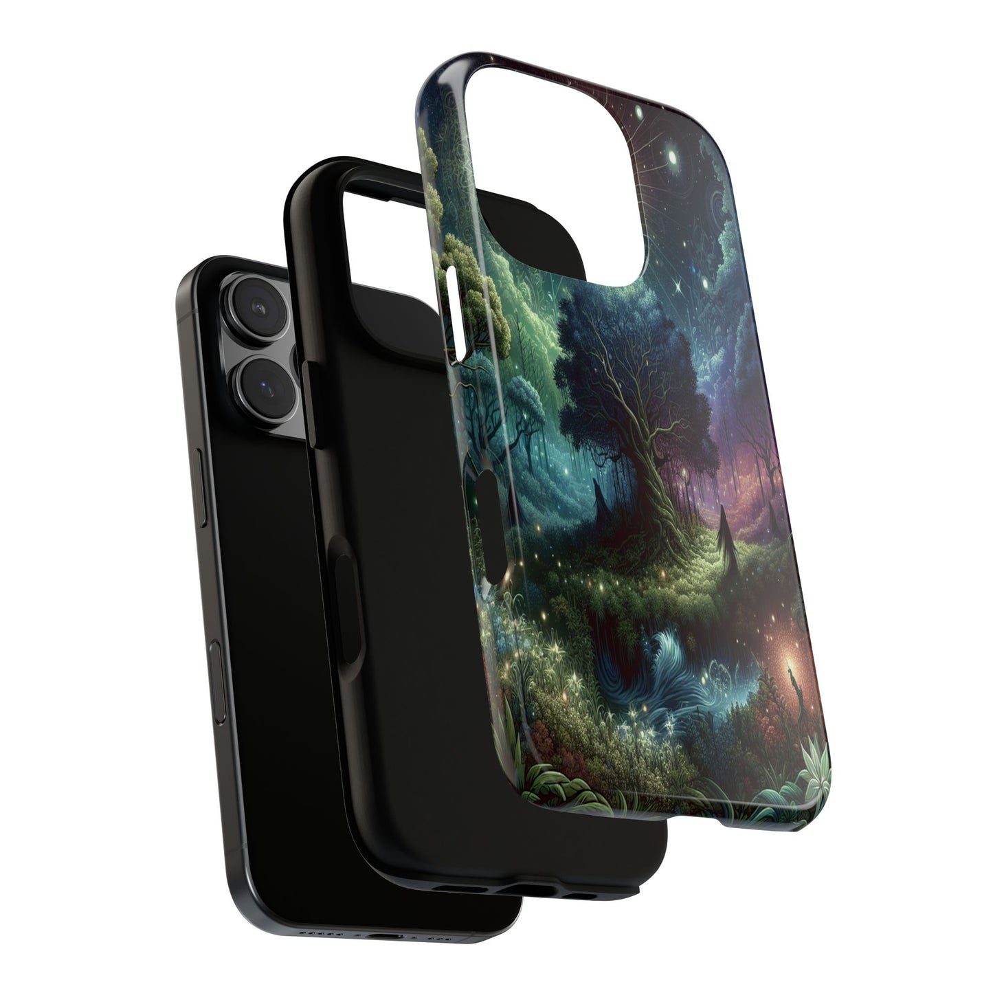 Luminous Forest Nightscape - Phone Case