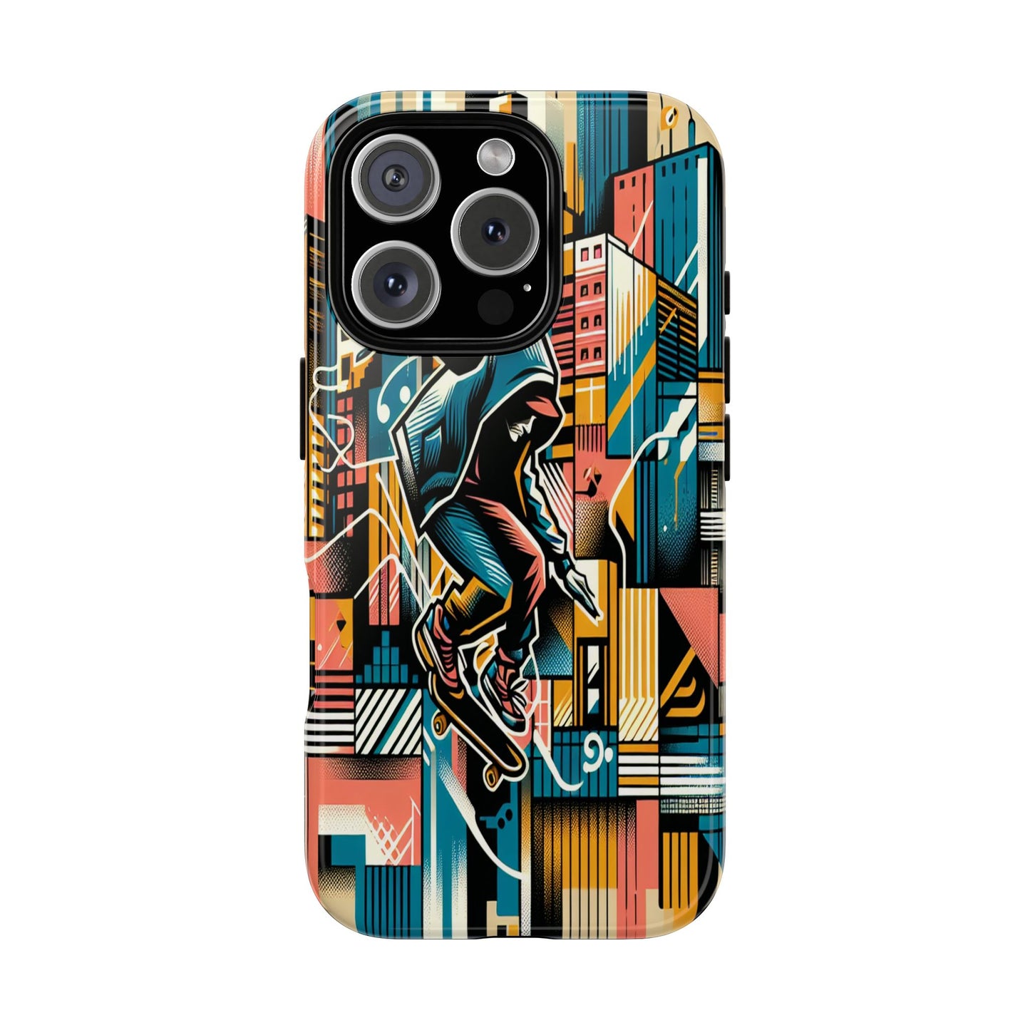 Skater in the Cityscape - Phone Case