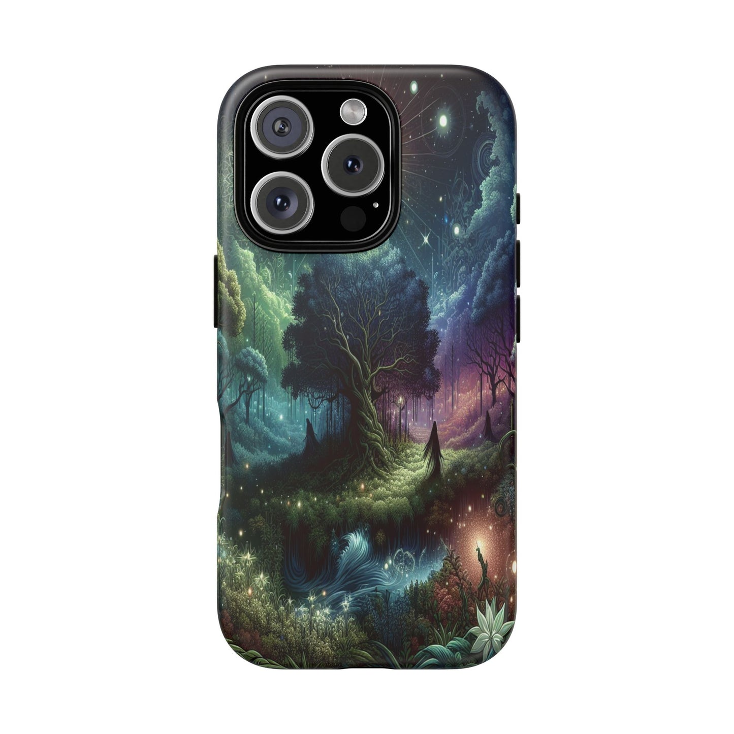 Luminous Forest Nightscape - Phone Case