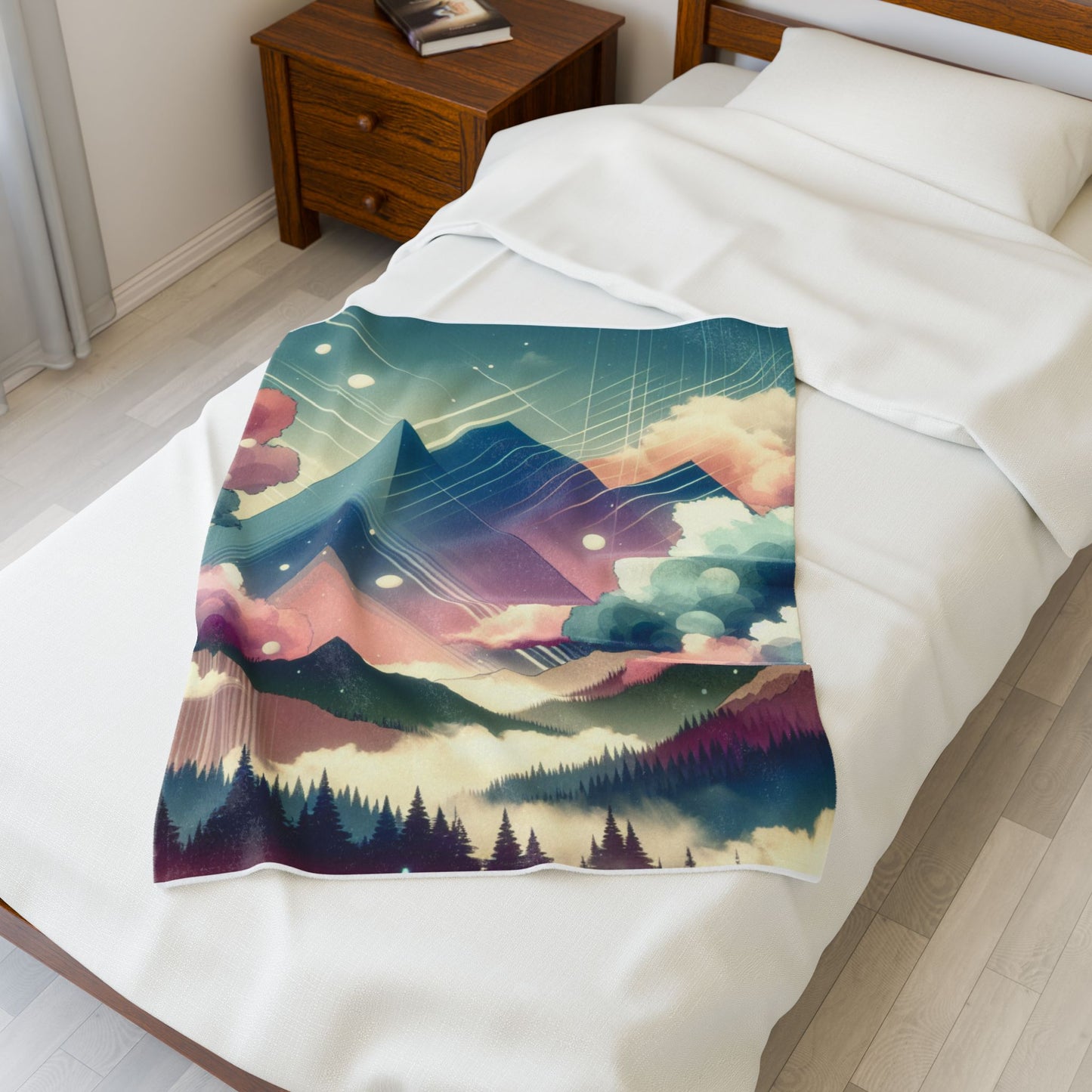 Breathtaking Mountain View - Plush Blanket