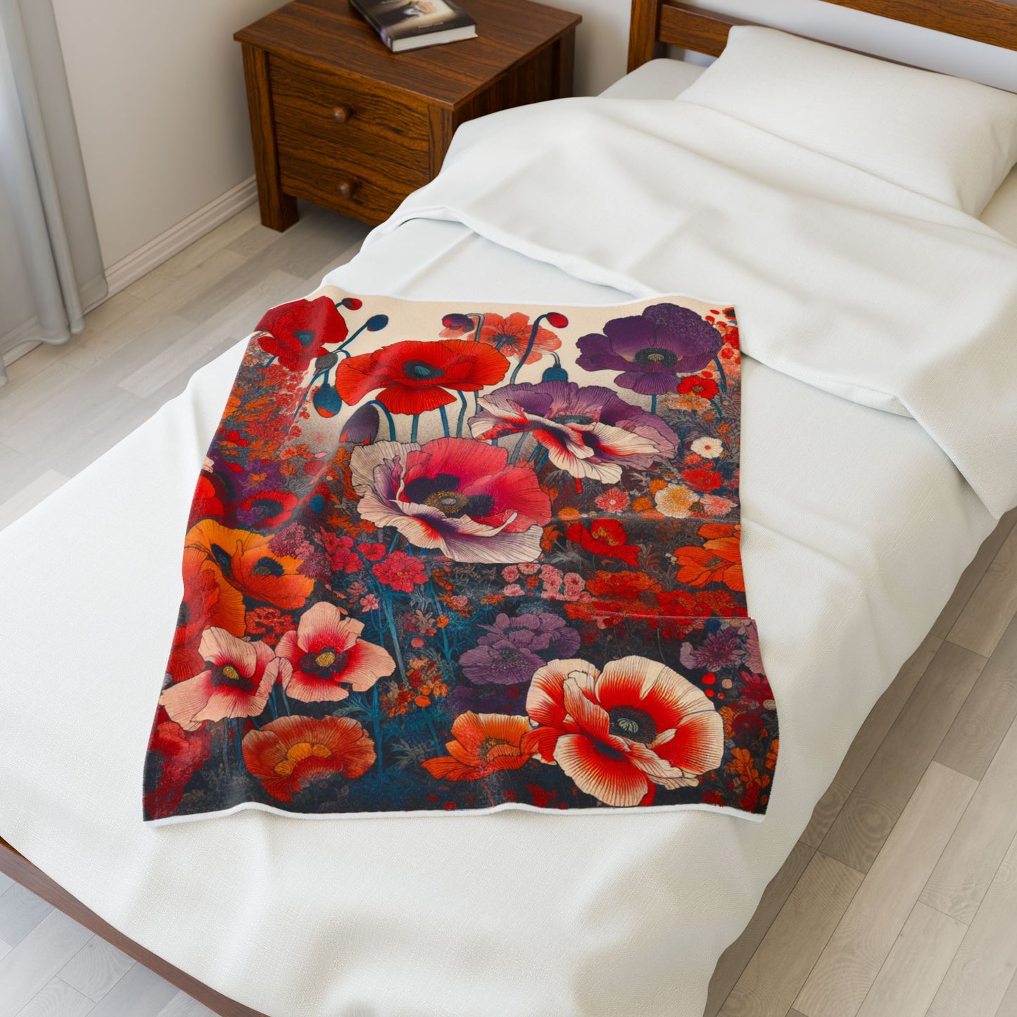 Field of Vivid Petals - Plush Blanket