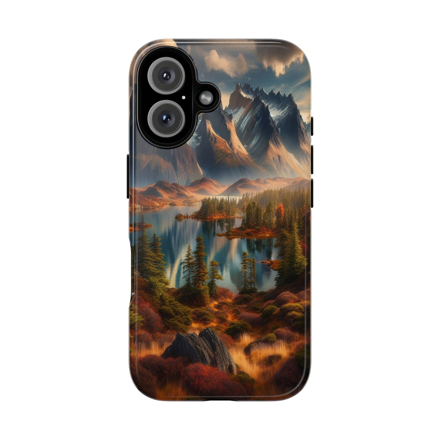 Custom ProtectiveMajestic Peaks and Tranquil WatersIphone Case Compatible With Iphone 16 15 14 - Phone Cover