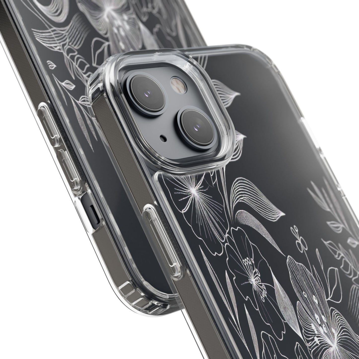 Transparent Petals in Motion Iphone Case Compatible With Iphone 16 15 14 - Clear Phone Cover