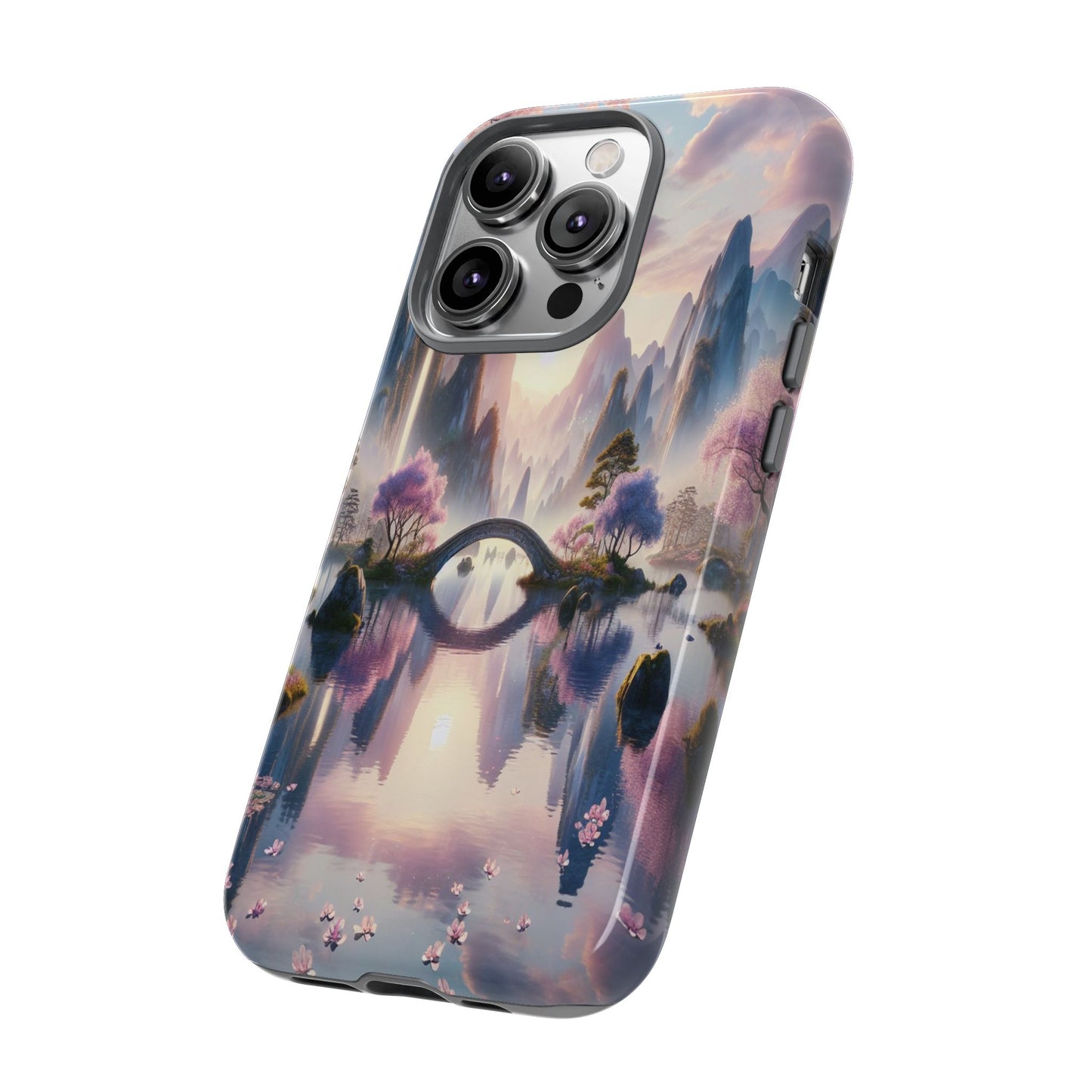Ethereal Landscape Ablaze with Color - Phone Case