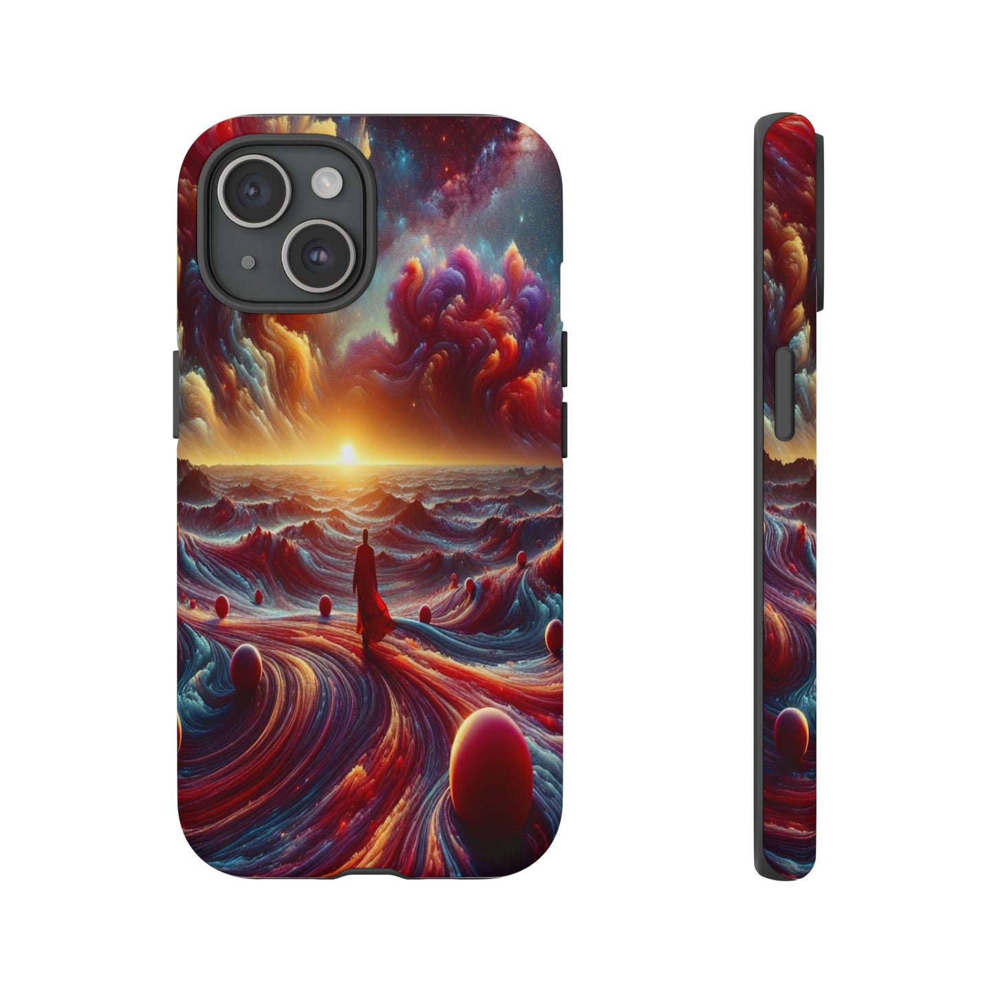 Journey Through Celestial Waves - Phone Case