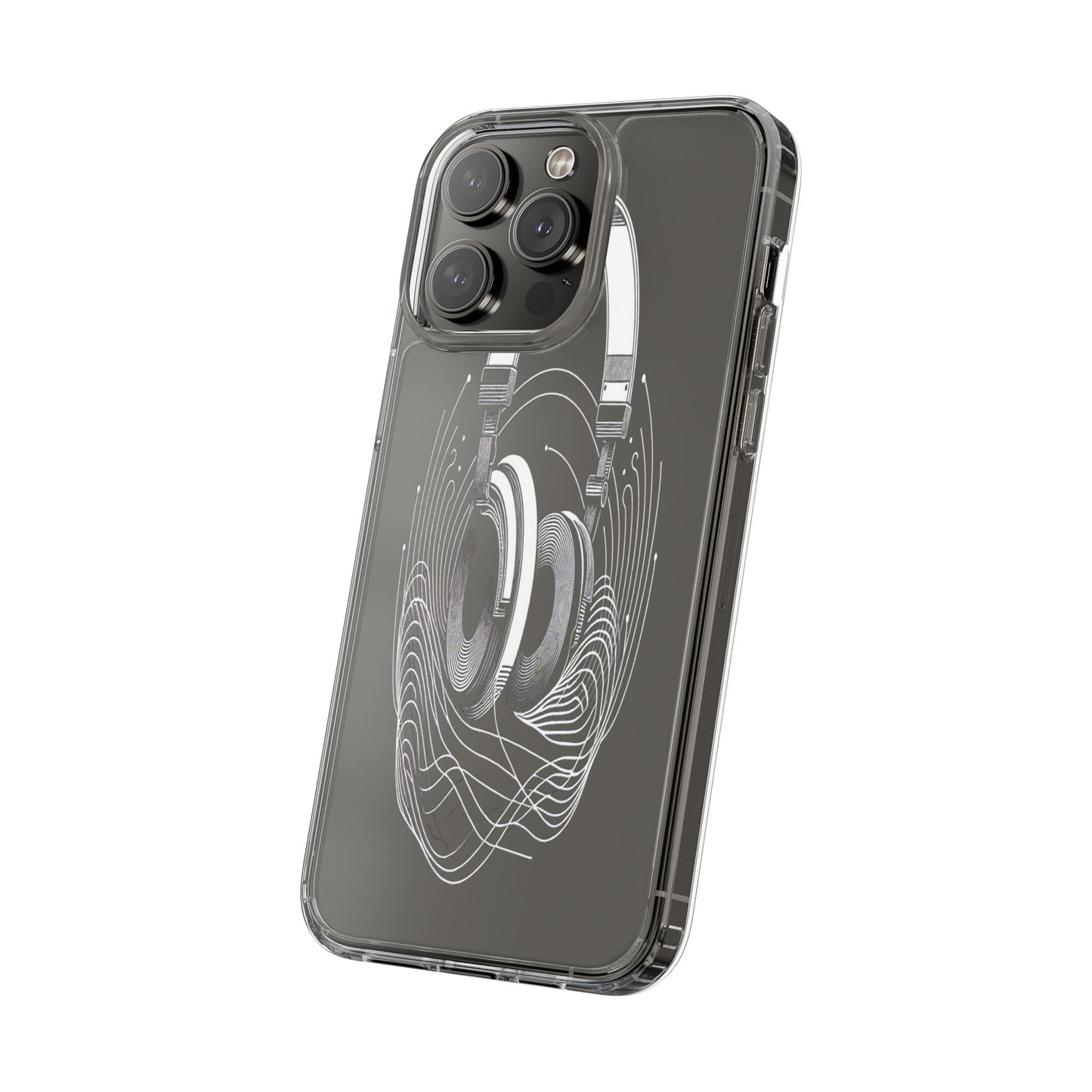 Transparent Sound Waves Unleashed Iphone Case Compatible With Iphone 16 15 14 - Clear Phone Cover