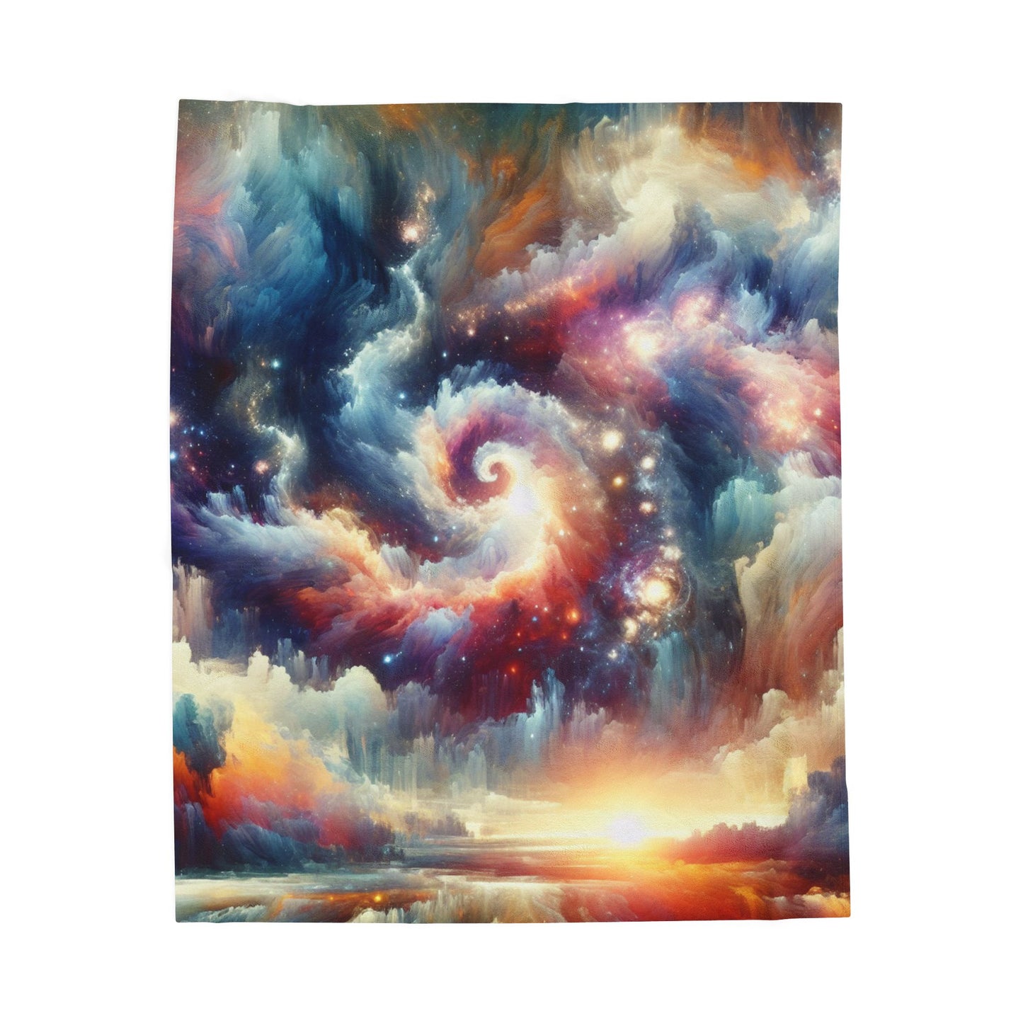 Galactic Whirlwind Dawn- Plush Blanket