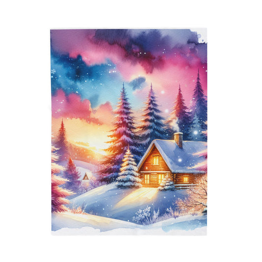 Winter Cabin Retreat - Plush Blanket