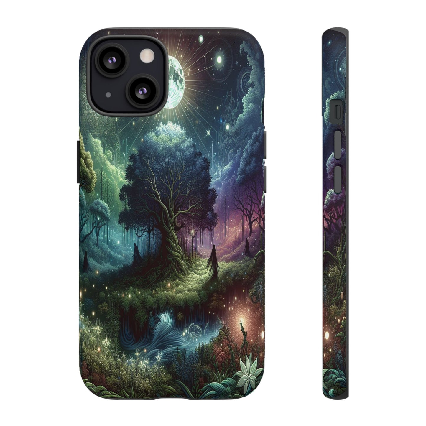 Luminous Forest Nightscape - Phone Case
