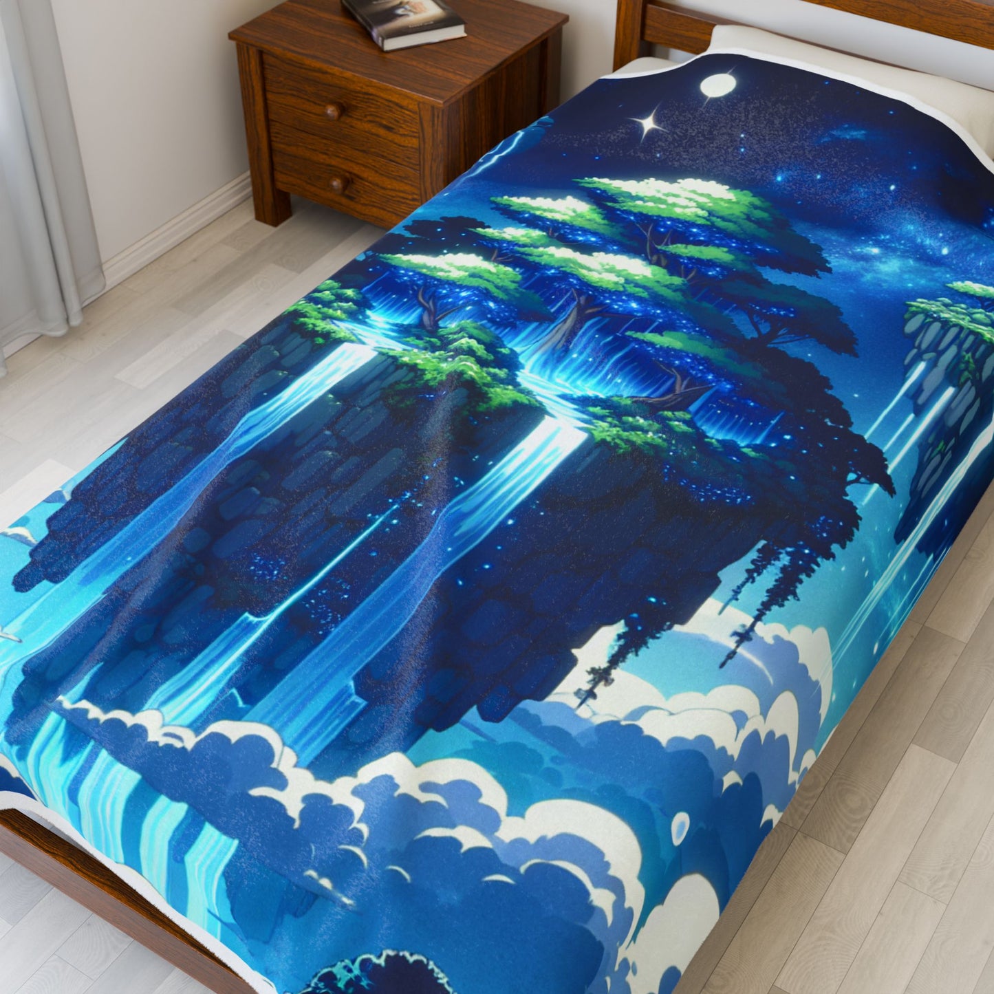 Floating Isles Fantasy - Plush Blanket