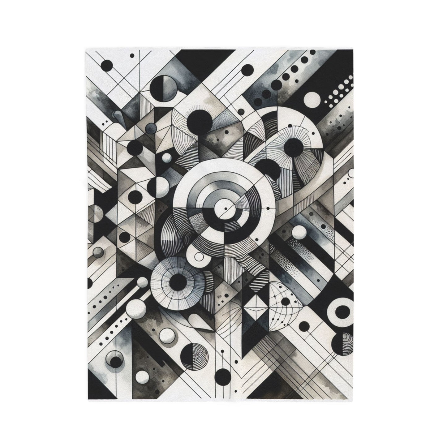 Geometric Harmony - Plush Blanket