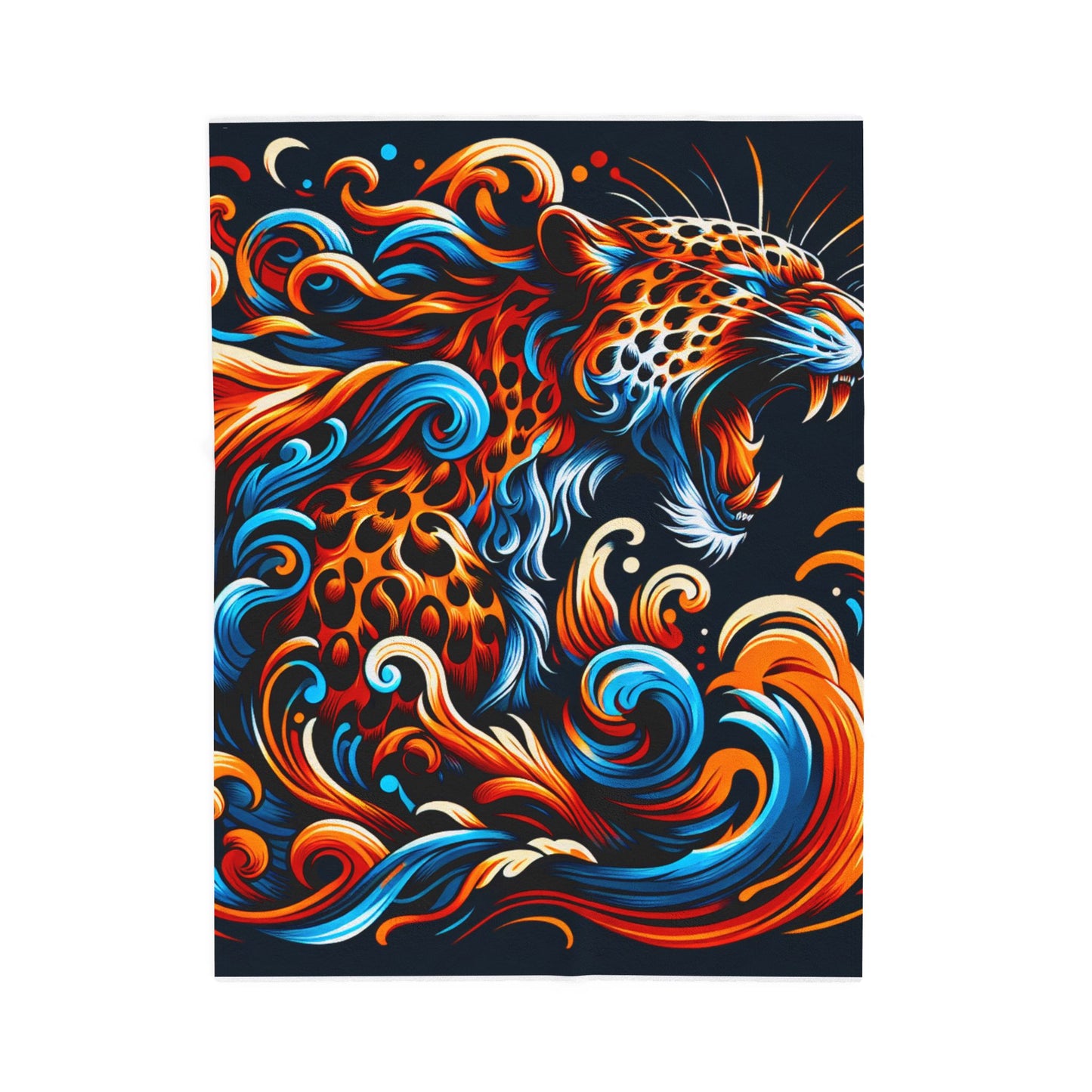 Fierce Majesty in Motion - Plush Blanket